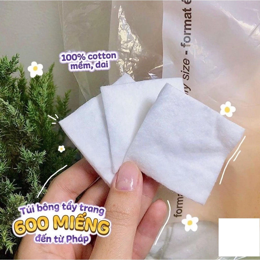 Bông Tẩy Trang Pháp Tetra LE SOIN A L’ÉTAT PUR Đa Năng 100 % Coton 600M - Ảnh 3