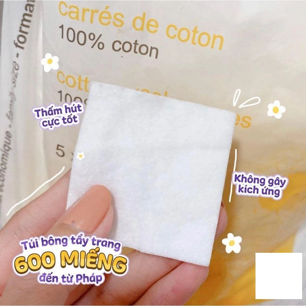 Bông Tẩy Trang Pháp Tetra LE SOIN A L’ÉTAT PUR Đa Năng 100 % Coton 600M - Ảnh 6