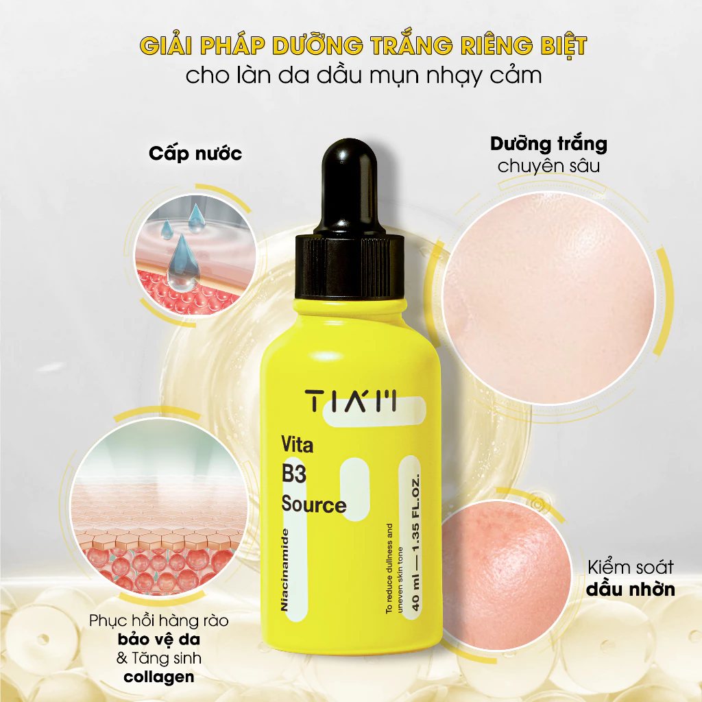 Serum TIAM Làm Sáng, Phục Hồi Cho Da, Kiểm Soát Dầu & Hạn Chế Lão Hóa 40ml - Ảnh 5