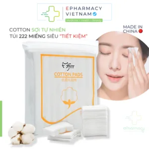 Bông tẩy trang 222 miếng Lameila Cotton Pads FM Mèo 3 Lớp