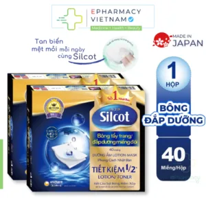 Bông Tẩy Trang SILCOT Nhật Bản Cao Cấp Xanh Đậm - 66 Miếng