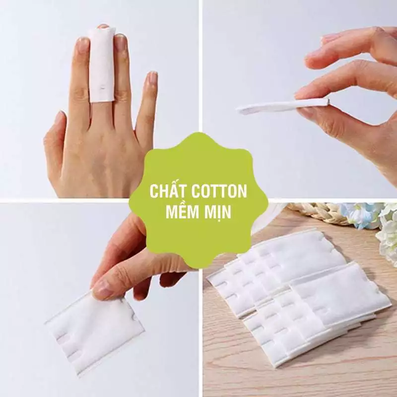Bông Tẩy Trang MINISO Nhật Bản 100% Cotton Mềm Mại 180 miếng - Ảnh 3
