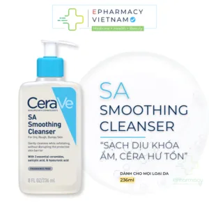 Sữa Rửa Mặt CERAVE SA Smoothing Cleanser Tẩy Tế Bào Chết Dịu Nhẹ Cho Mọi Loại Da 236ml