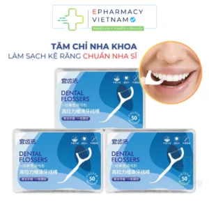 Tăm Chỉ Nha Khoa DENTAL FLOSSERS Giúp Vệ Sinh Răng Miệng Tiện Lợi Hộp 50pcs