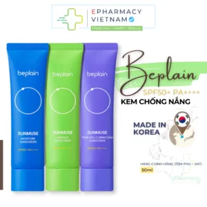 Kem Chống Nắng BEPLAIN Sunmuse SPF 50+ PA++++ Sunscreen Công Thức Thuần Chay Dịu Nhẹ