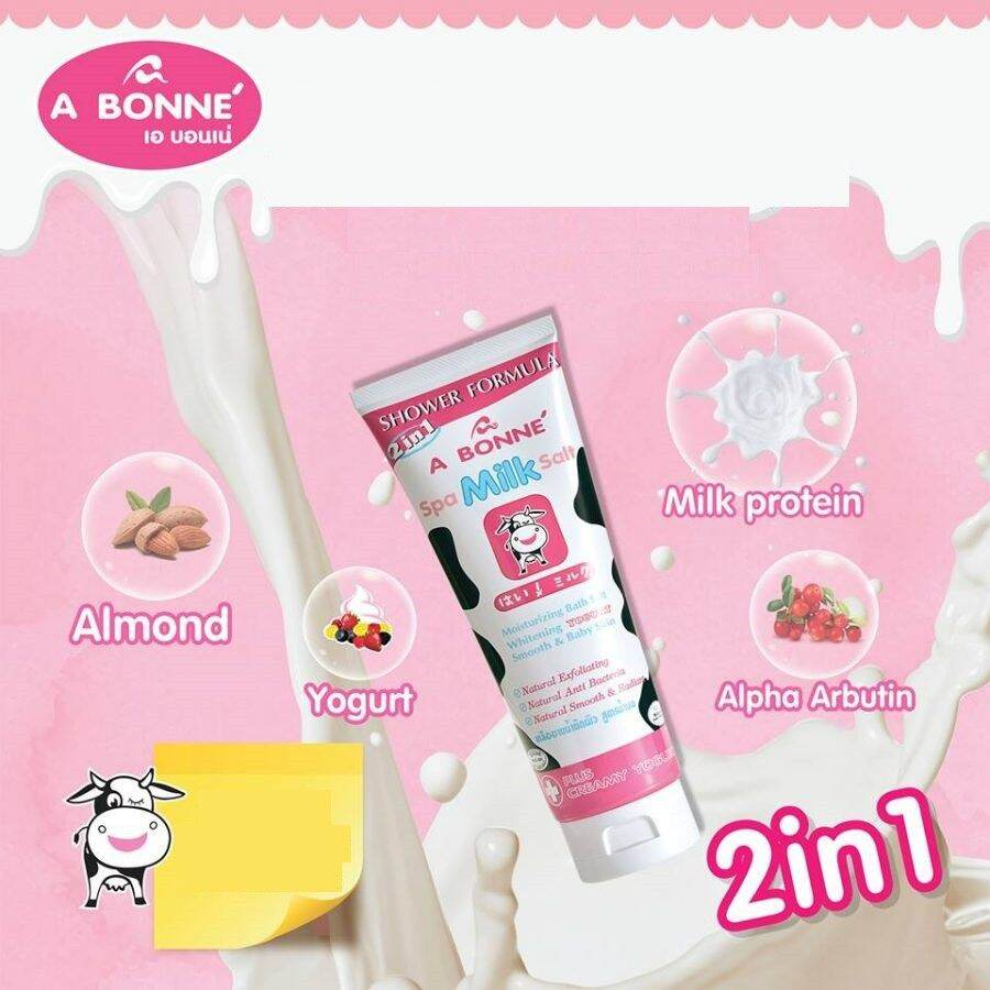 Muối Tắm Tẩy Tế Bào Chết ABONNE Spa Milk Salt Làm Trắng, Mềm Mịn Cho Da Dạng Tuýp 350G - Ảnh 2