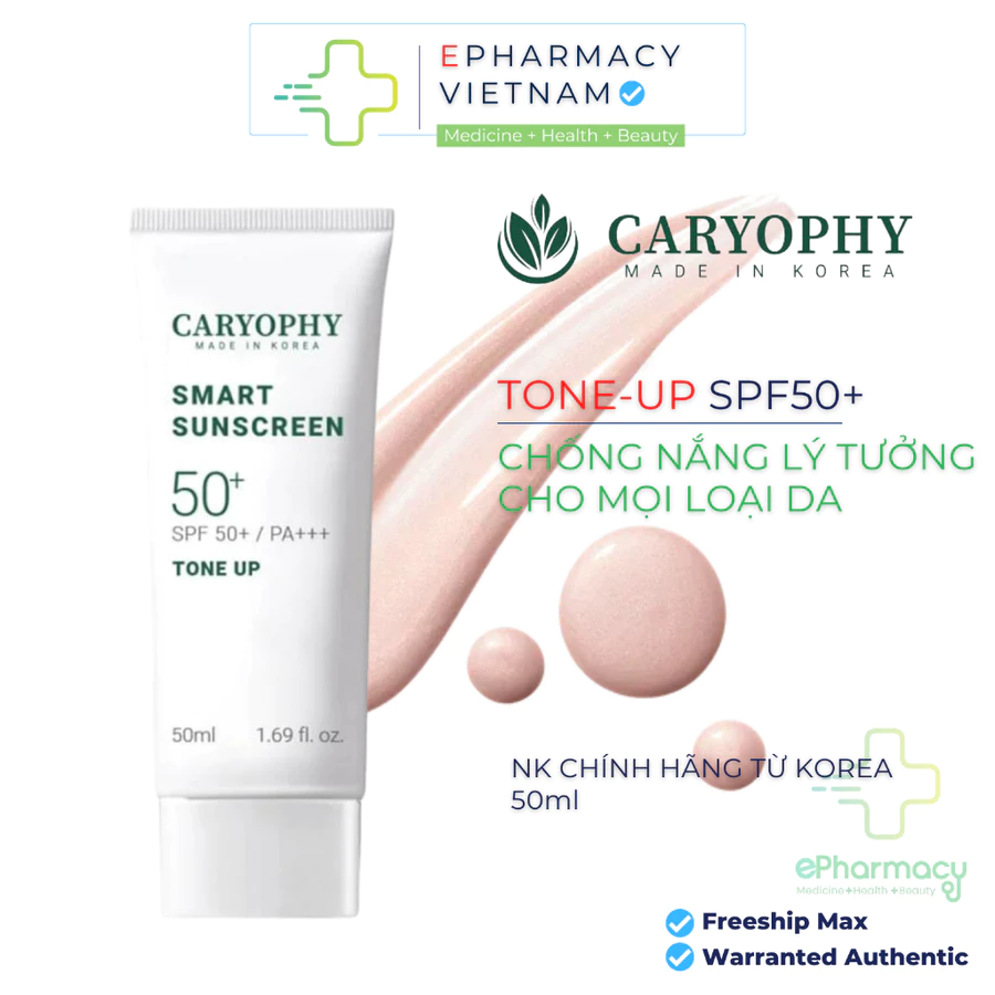 Kem Chống Nắng Caryophy Smart Tone Up Sunscreen Spf 50+ 50ml